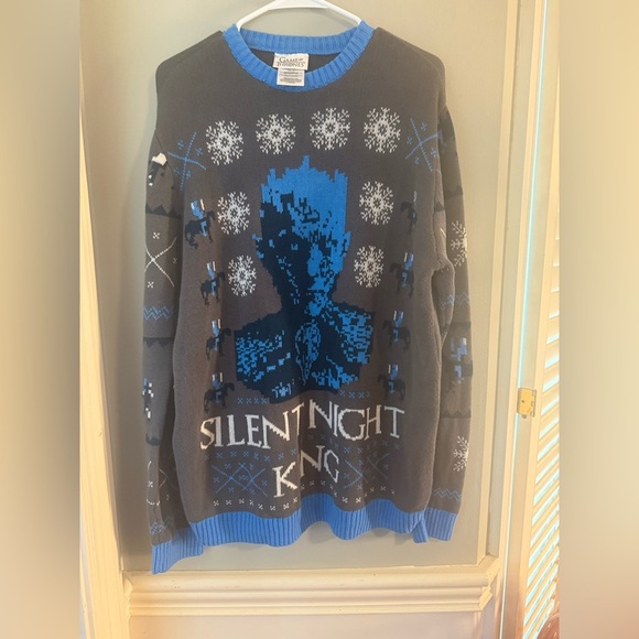 Game of Thrones Silent Night King Ugly Christmas Sweater – Unisex - Picture 1 of 8